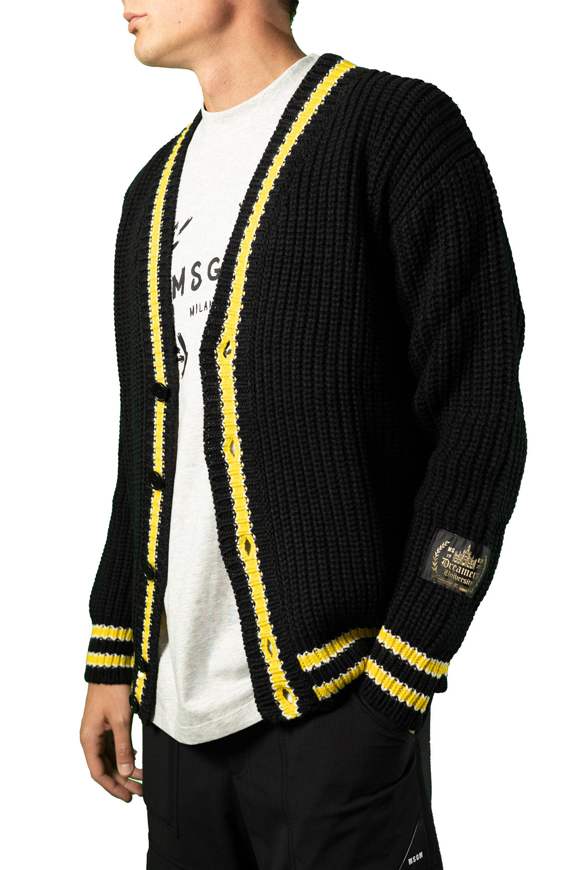 MSGM CARDIGAN LANA OVER LOGO POLSO