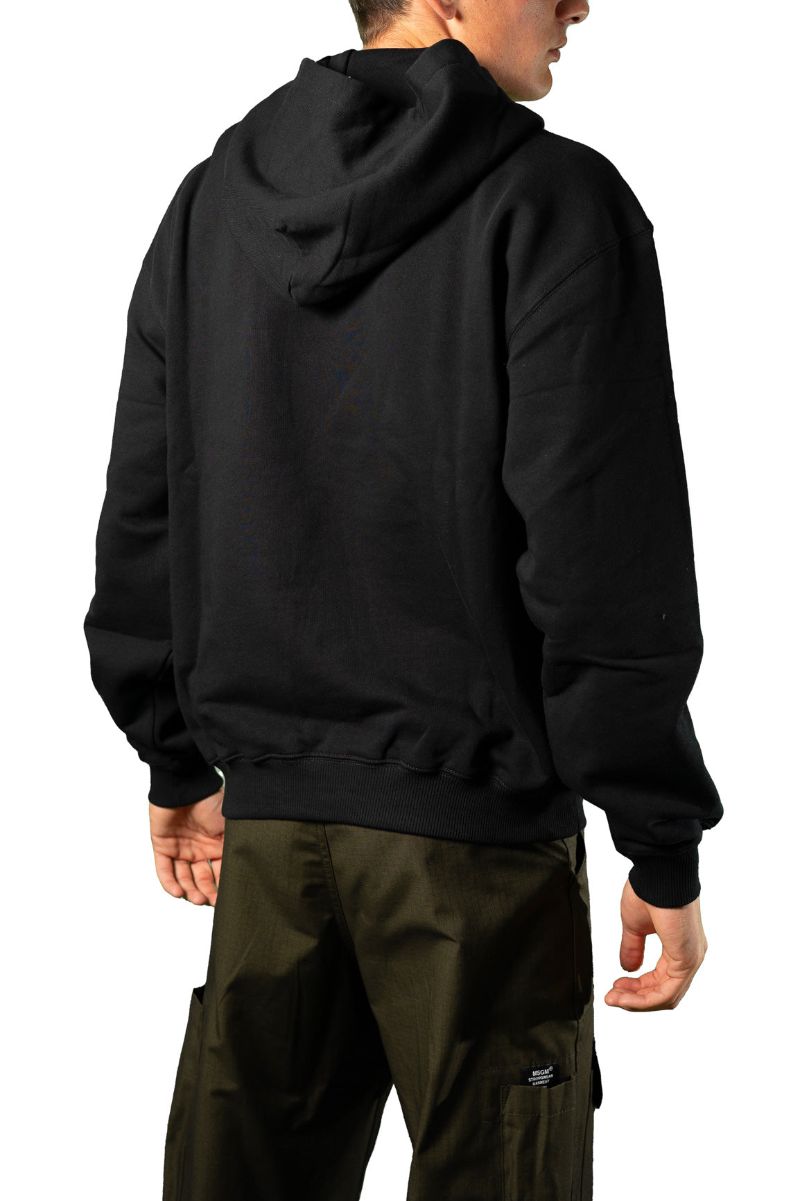 MSGM FELPA CAPPUCCIO STAMPA LOGO