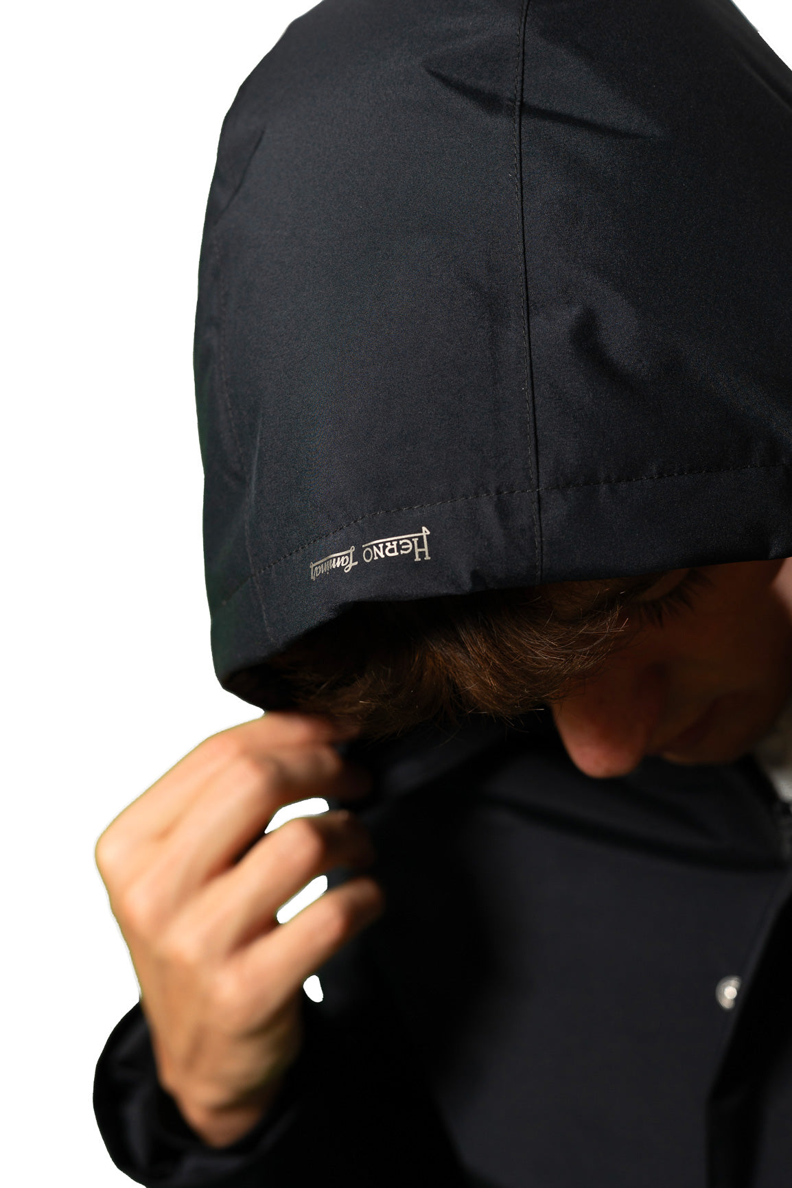 HERNO TRENCH LAMINAR CAPPUCCIO REMOVIBILE