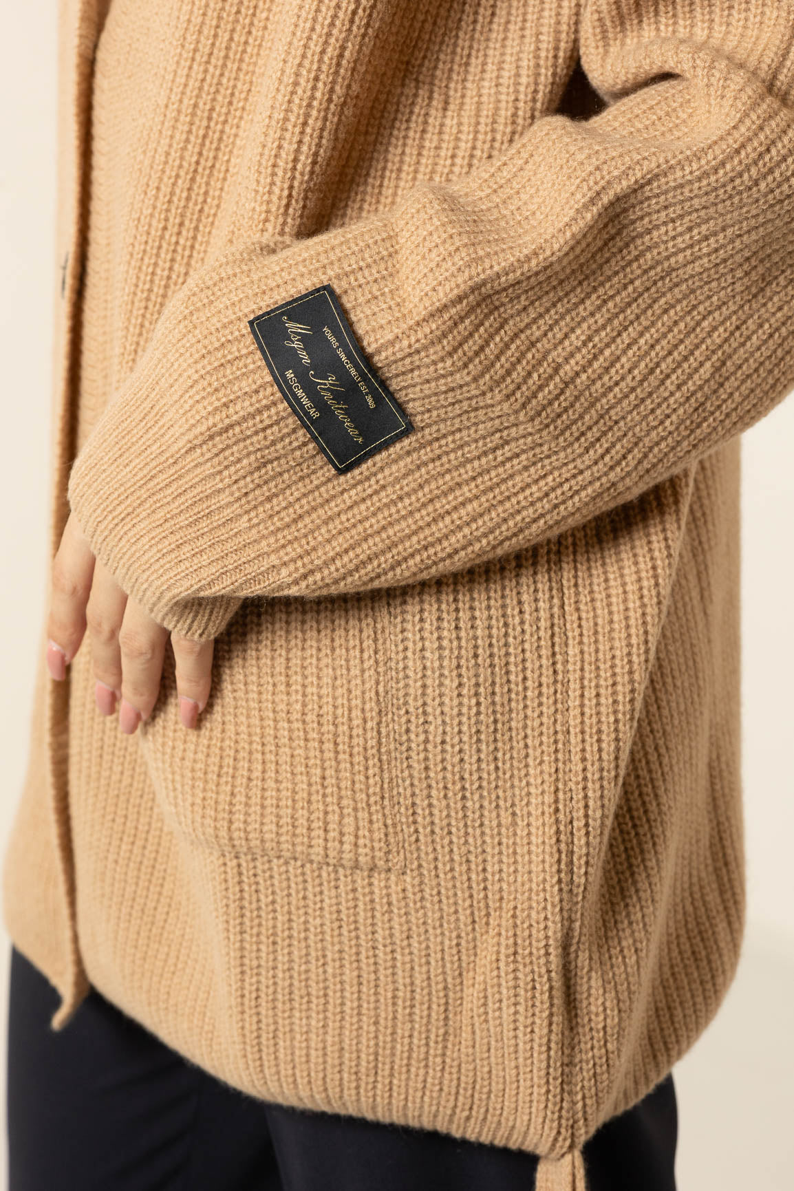 MSGM CARDIGAN MAXI LANA FIOCCHI LATI