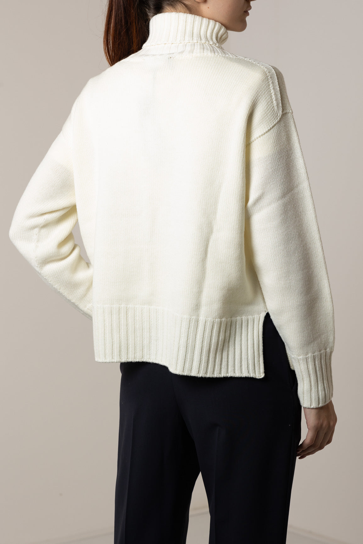 DRUMOHR MAGLIA COLLO ALTO MERINOS OVER
