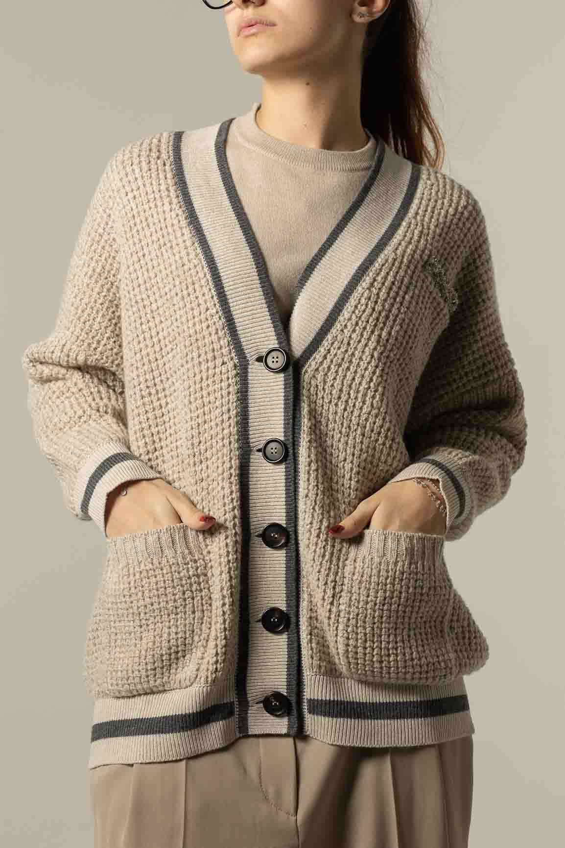BRUNELLO CUCINELLI CARDIGAN OVER FIT SOFT CASHMERE