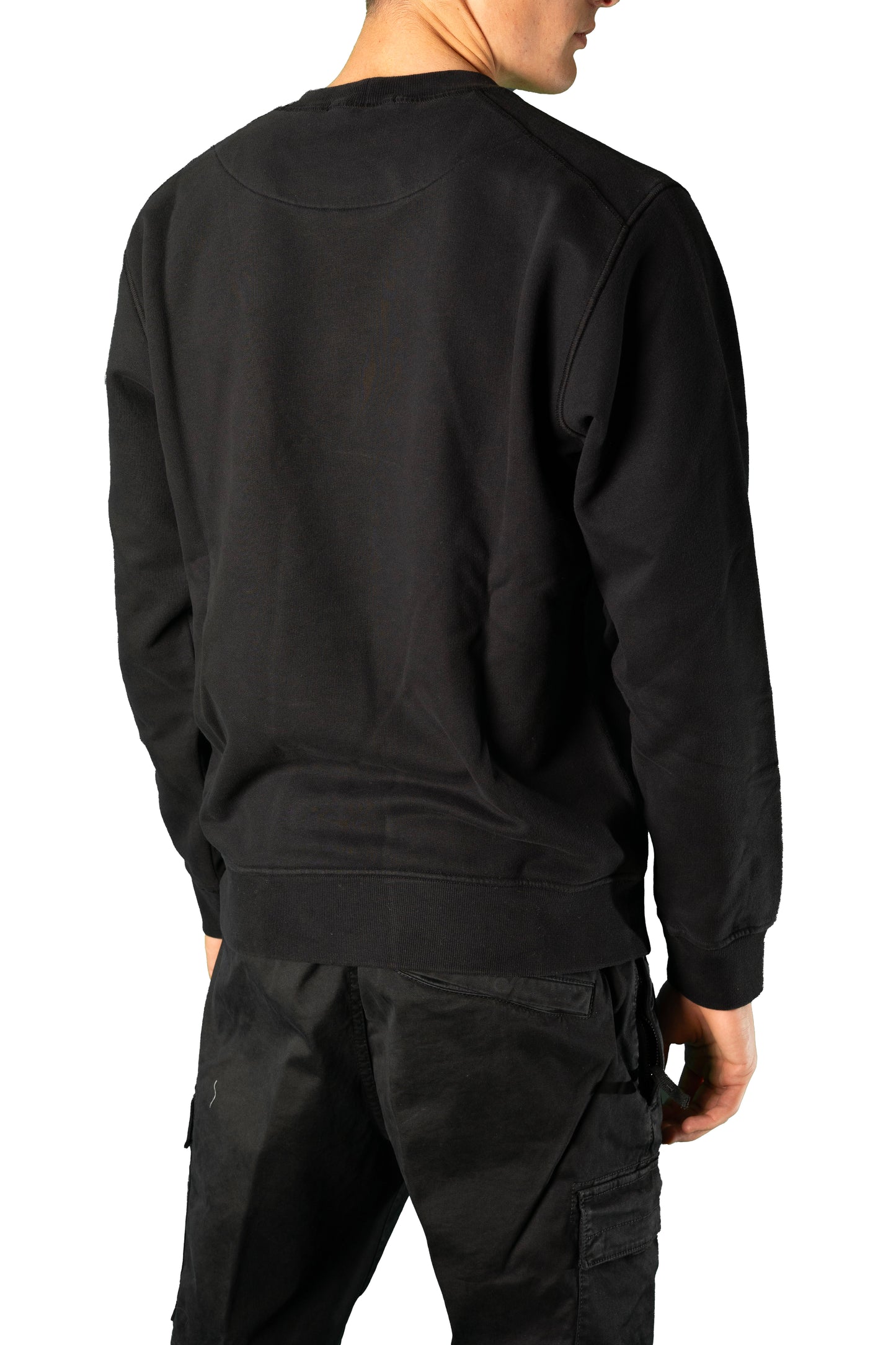 STONE ISLAND FELPA GIROCOLO MACROLOGO RICAMO