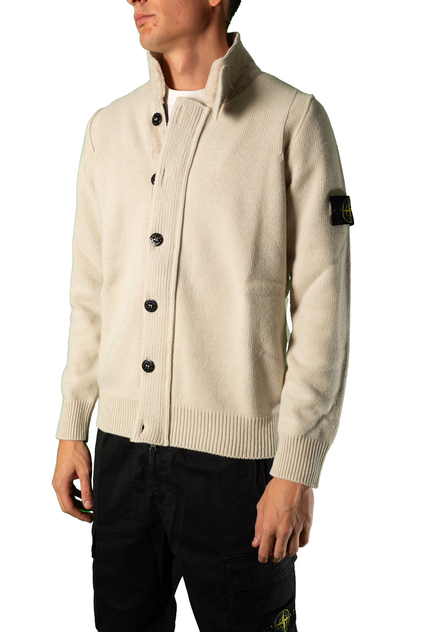 STONE ISLAND CARDIGAN ZIP LAMBSWOOL