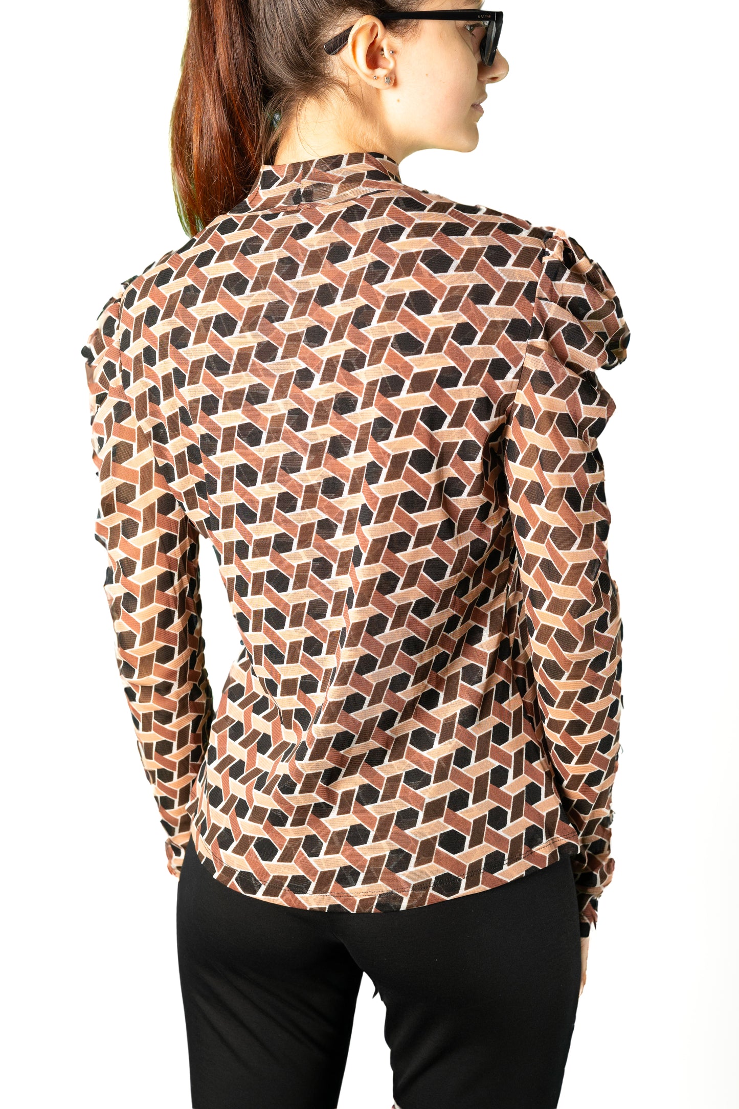 DIANE VON FURSTENBERG TOP FANTASIA SPALLA PALLONCINO