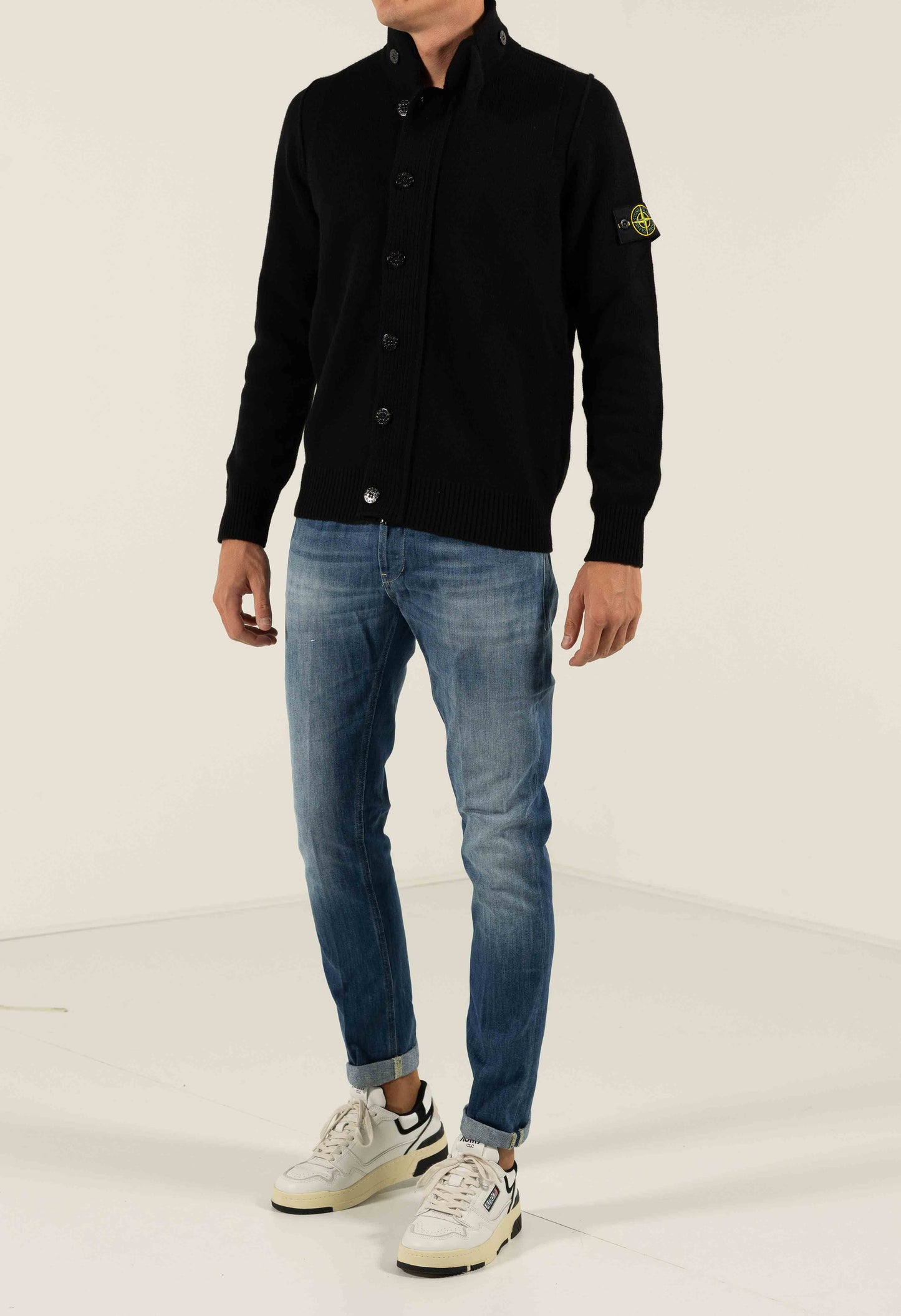 STONE ISLAND CARDIGAN ZIP LAMBSWOOL
