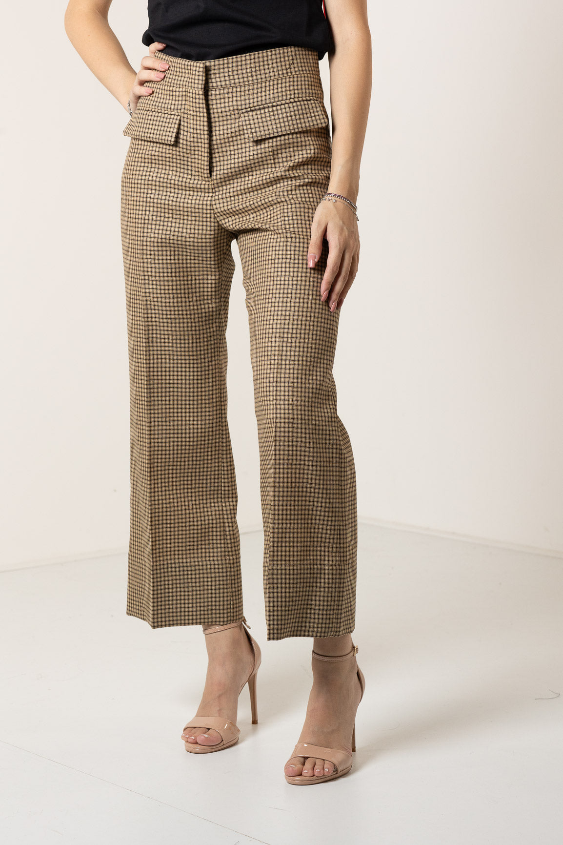 MSGM PANTALONE CROPPED LANA TASCONI
