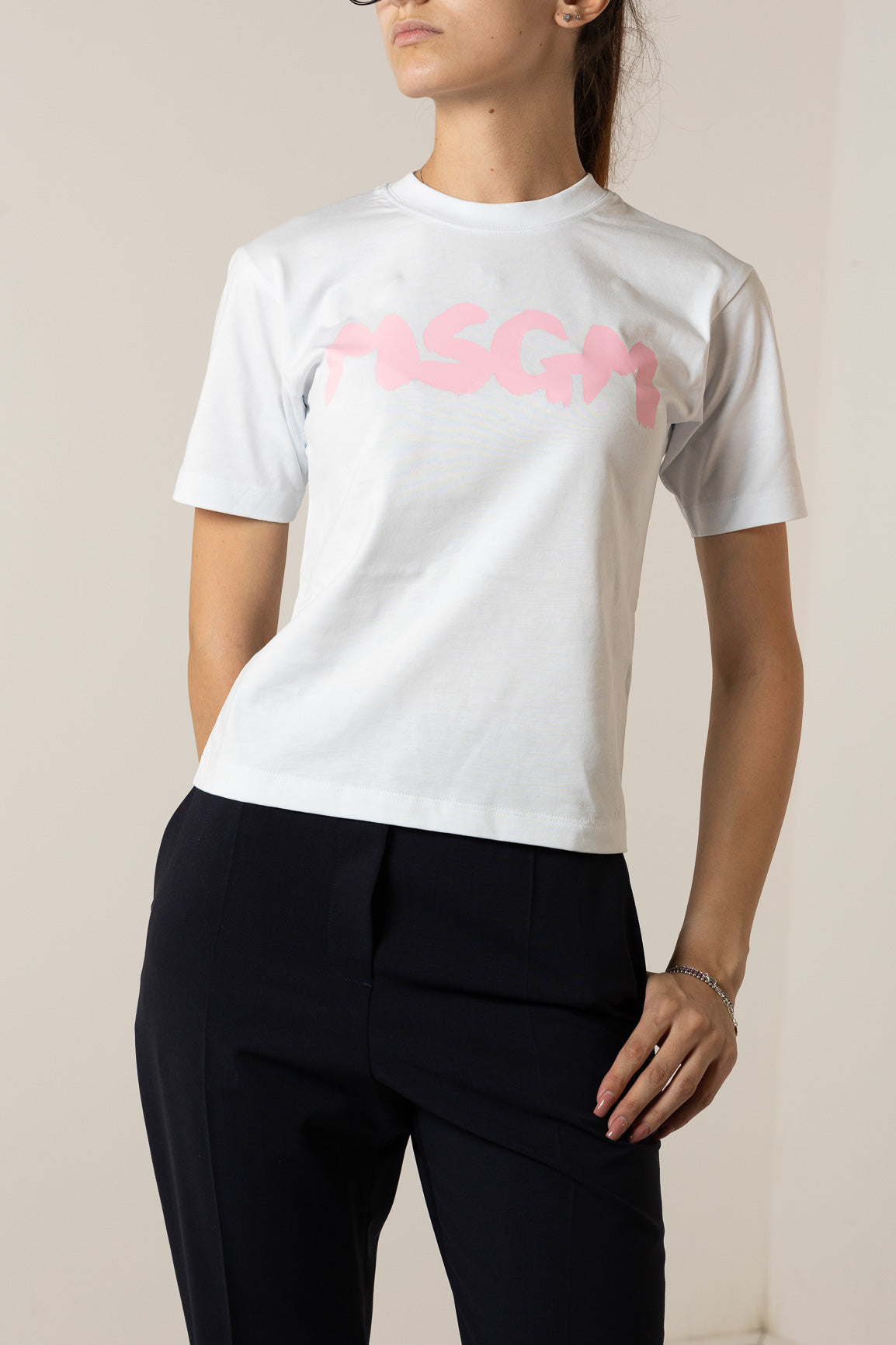 MSGM T-SHIRT JERSEY LOGO