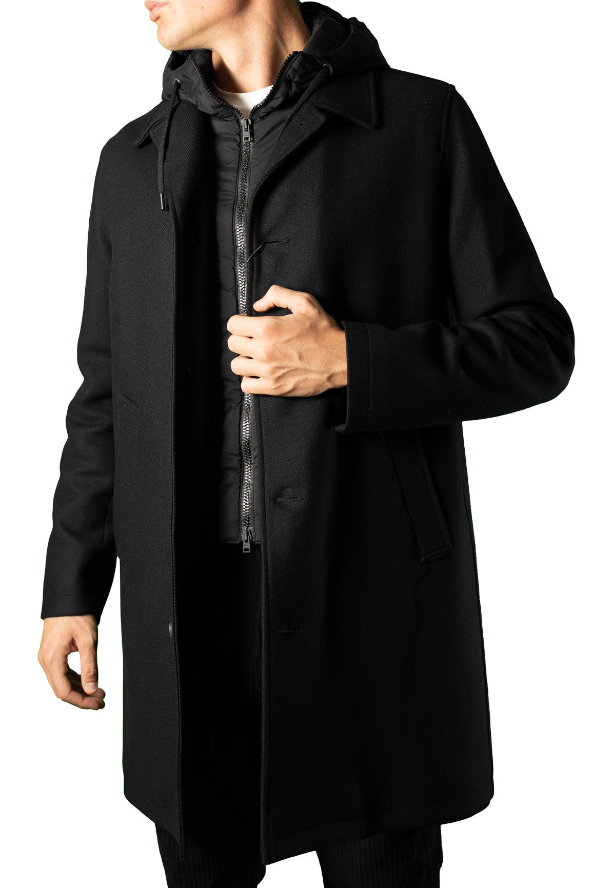 HERNO CAPPOTTO PETTORINA CAPPUCCIO