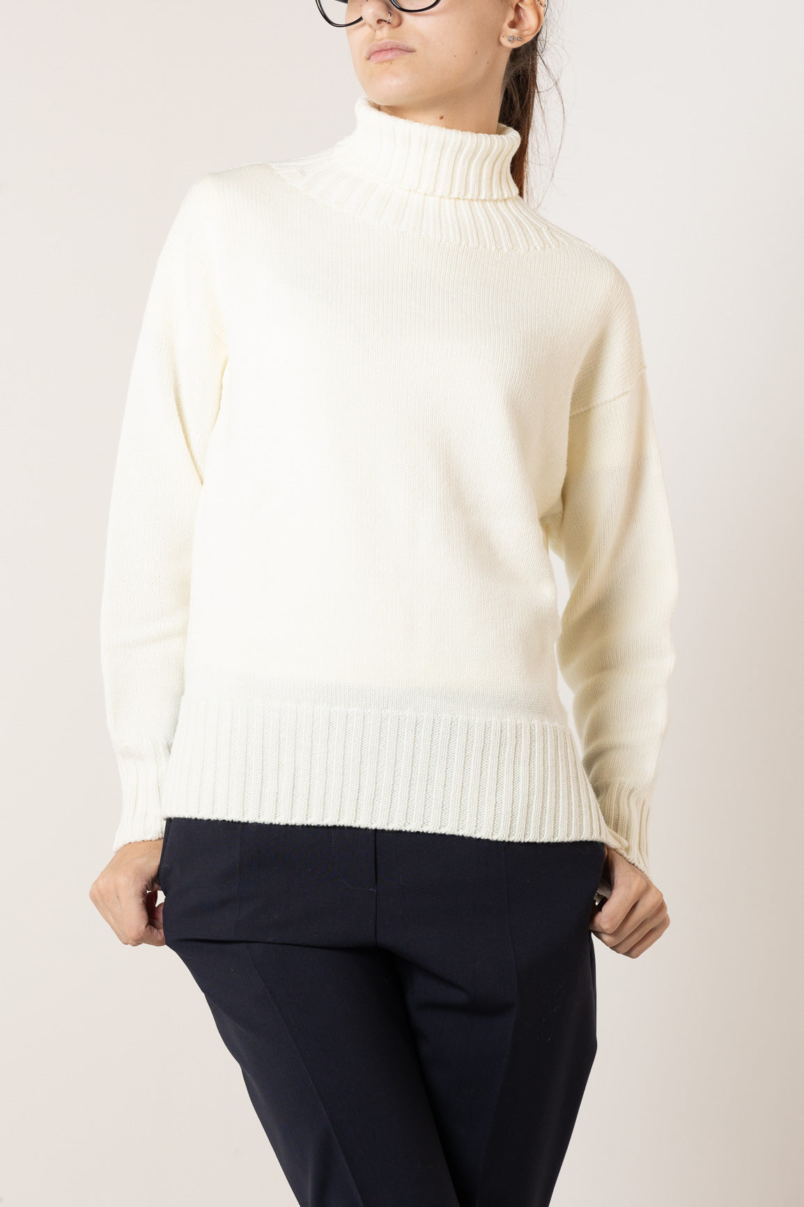 DRUMOHR MAGLIA COLLO ALTO MERINOS OVER