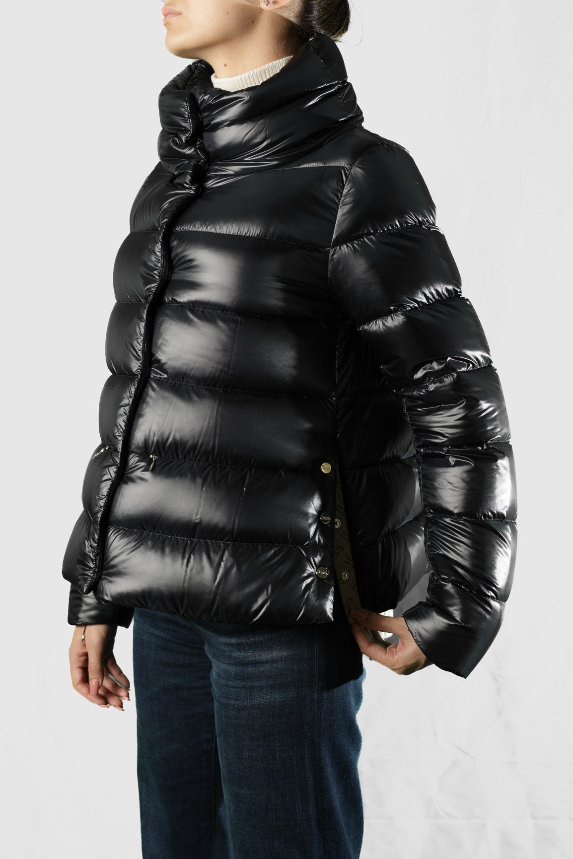 HERNO CAPPA NYLON LIGHT BOTTONI MONOGRAM