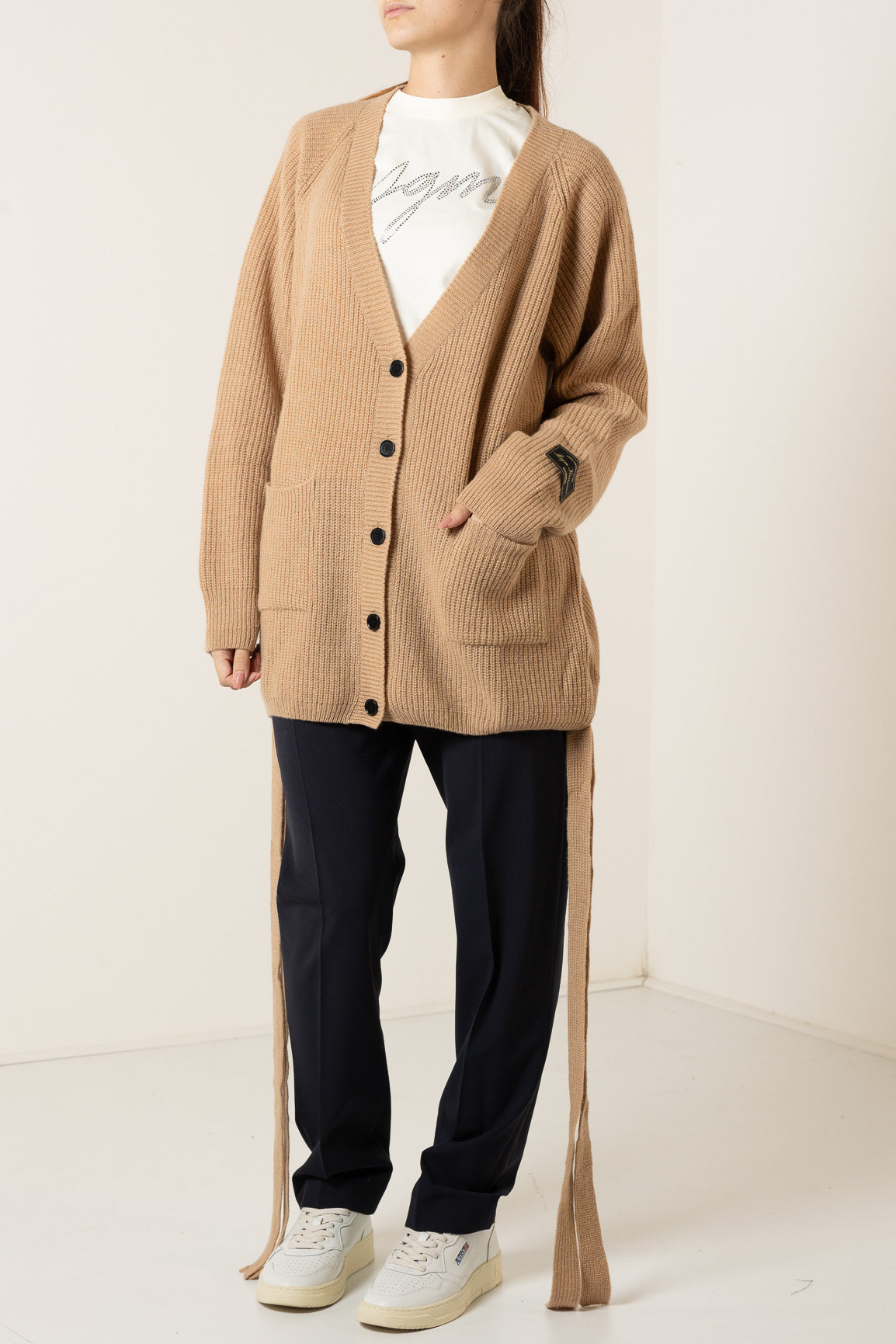 MSGM CARDIGAN MAXI LANA FIOCCHI LATI