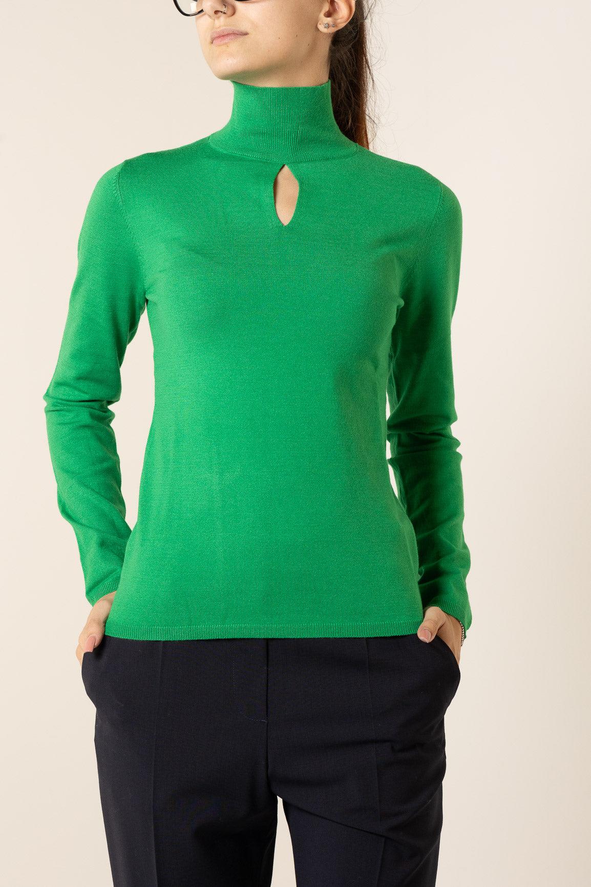 BCBGMAXAZRIA MAGLIA COLLO LUPETTO VISCOSA