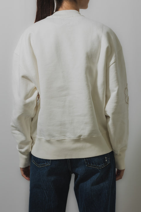 MSGM FELPA GIROCOLLO CON RICAMI