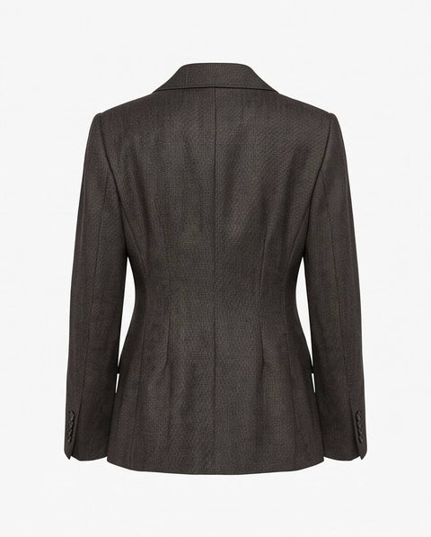MAX MARA NEUTRO GIACCA SLIM LANA EFFETTO DENIM