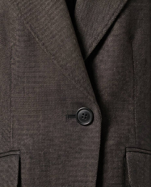 MAX MARA NEUTRO GIACCA SLIM LANA EFFETTO DENIM