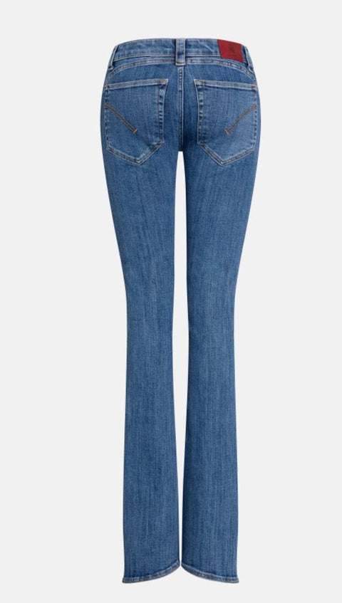 DONDUP JEANS FLARE CINQUE TASCHE IN DENIM STRETCH