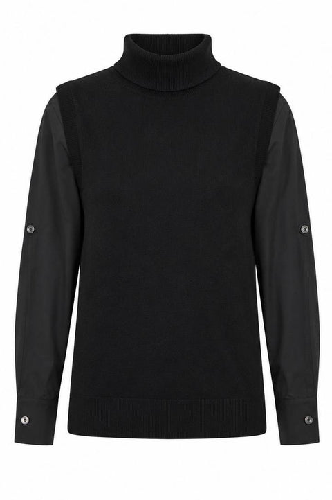 PAROSH MAGLIA LANA CON MANICHE SETA