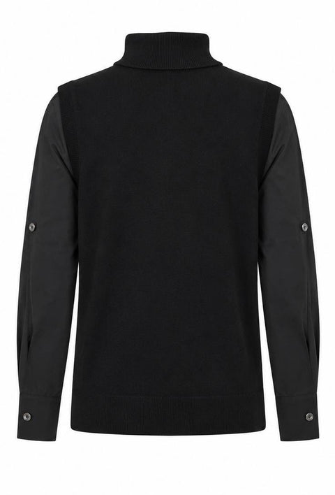 PAROSH MAGLIA LANA CON MANICHE SETA