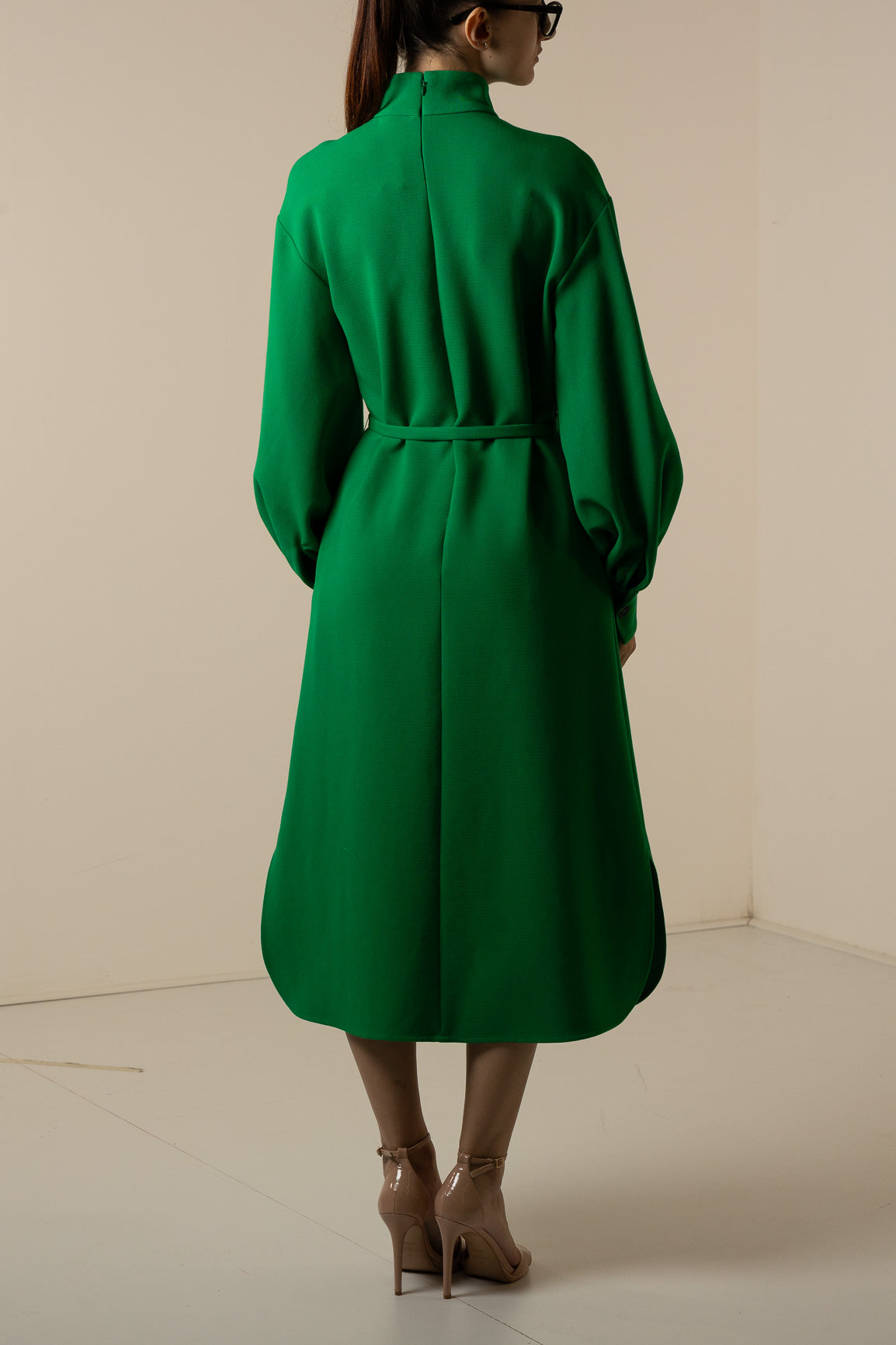 BCBGMAXAZRIA ABITO COLLO LUPETTO LANA STRETCH