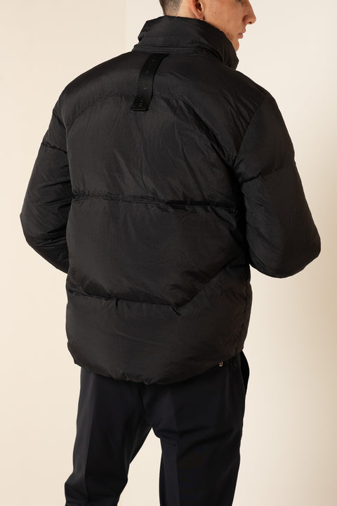 JG1 FEATHER NYLON HOODED BOMBER JACKET