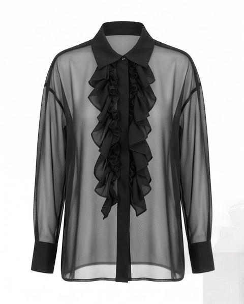 PAROSH CAMICIA CON ROUCHE GEORGETTE