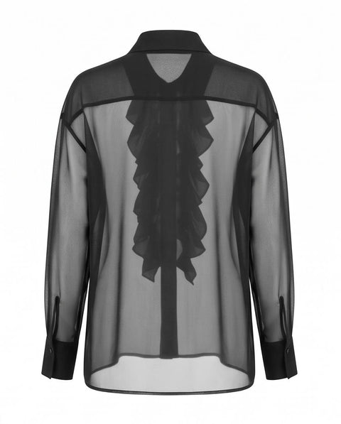 PAROSH CAMICIA CON ROUCHE GEORGETTE