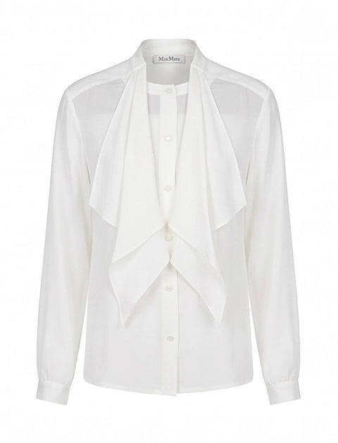 MAX MARA LECCIO CAMICIA MANICA LUNGA CON FOULARD