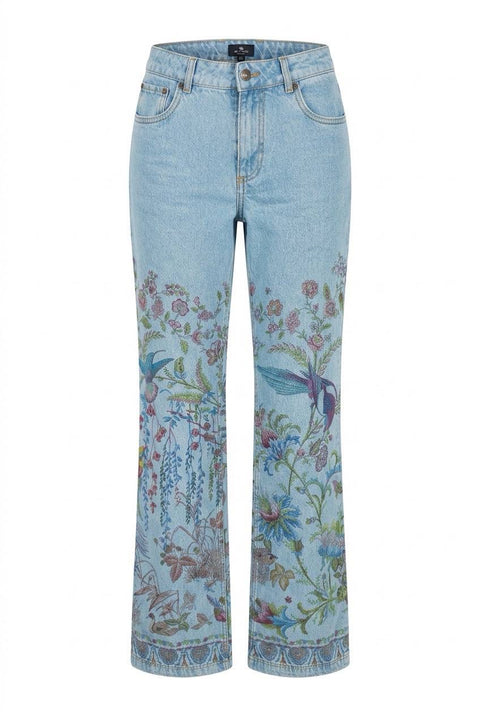 ETRO JEANS FLARE CON STAMPA FLOREALE