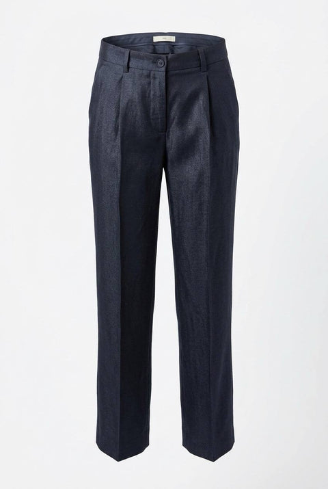 PAROSH PANTALONE MISTO LINO VITA MEDIA GAMBA PALAZZO