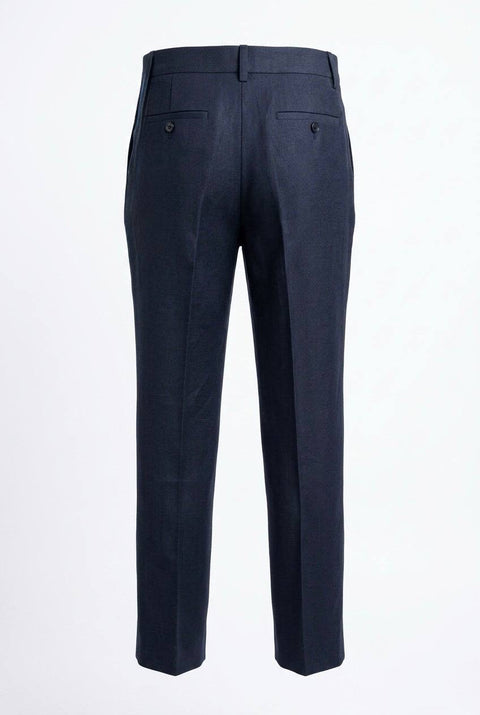 PAROSH PANTALONE MISTO LINO VITA MEDIA GAMBA PALAZZO