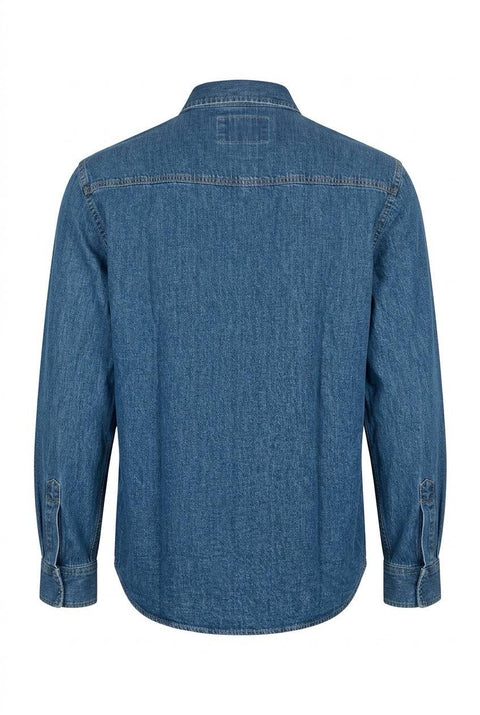 DONDUP CAMICIA TEXANA REGULAR IN DENIM FISSO