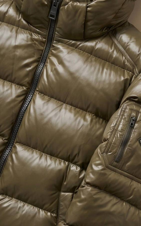 HERNO BOMBER NYLON LUCIDO LOGO HERO