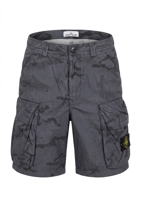 STONE ISLAND SHORTS CARGO IN COTONE CON MOTIVO CAMOUFLAGE