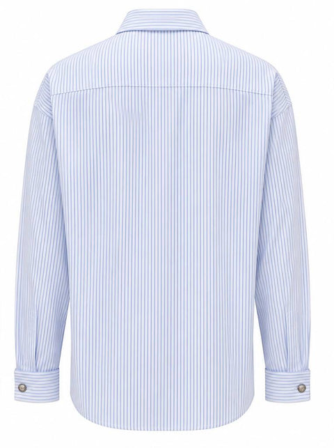 DONDUP CAMICIA OVER IN COTONE BACCHETTATO