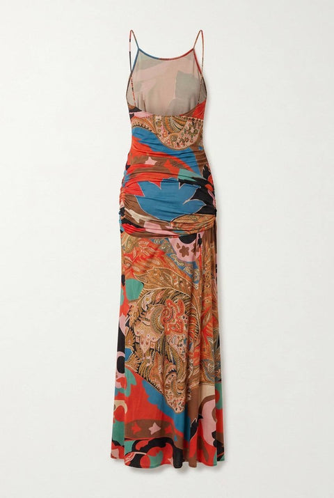 ETRO ABITO LUNGO CON STAPA PAISLEY CON RIPRESA IN VITA