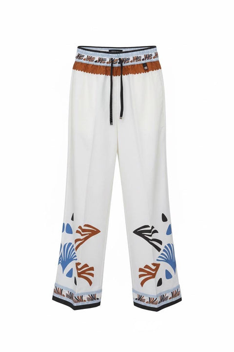 HERNO PANTALONE STAMPA PALAZZO