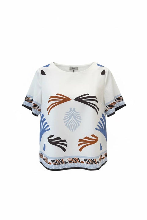 HERNO BLUSA MANICA CORTA STAMPA CON GROS