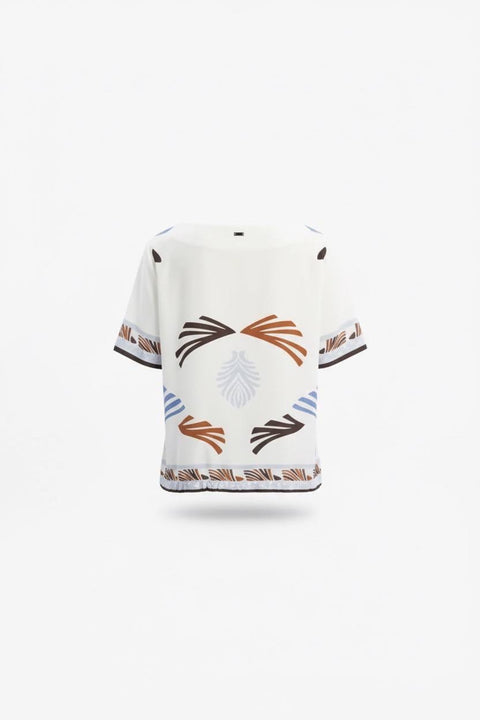 HERNO BLUSA MANICA CORTA STAMPA CON GROS