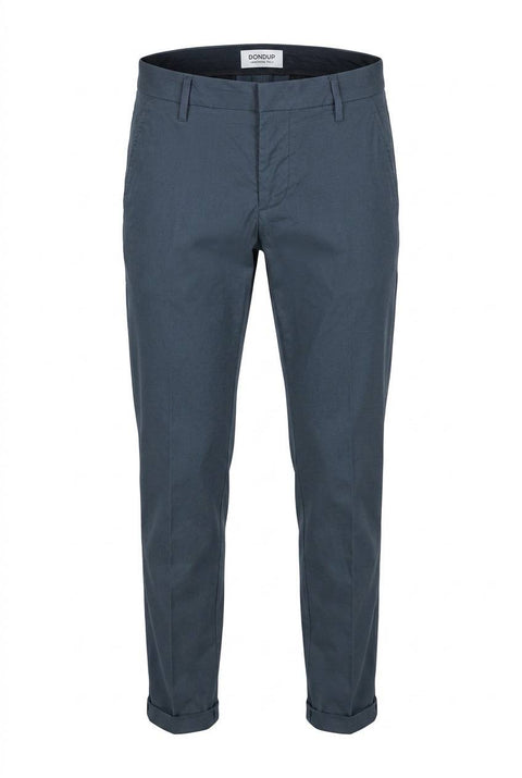 DONDUP GAUBERT PANTALONI SLIM FIT IN POPELINE COTONE E NYLON