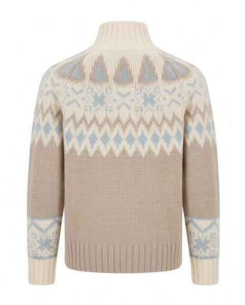 HERNO MAGLIA JACQUARD NORVEGIAN MOHAIR