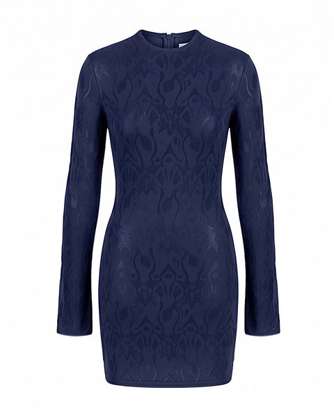 DONDUP MINI ABITO ADERENTE IN MAGLIA JACQUARD