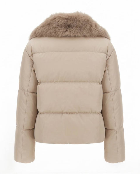 HERNO BOMBER COLLO PELLICCIA NYLON CHAMONIX