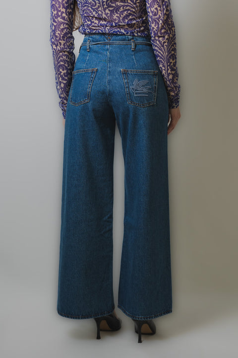 ETRO JEANS CULOTTE CON CINTURA