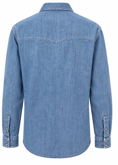 DONDUP CAMICIA DENIM CON BOTTONI AUTOMATICI GIOIELLO