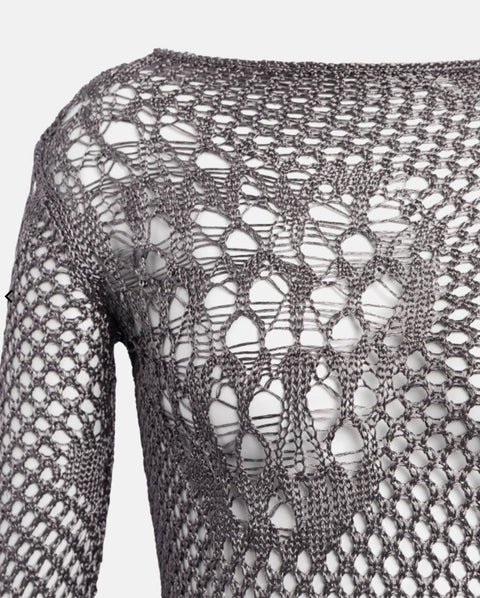 EROTICA ABITO CORTO MANICA LUNGA TRAFORATO