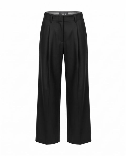 HERNO PANTALONE PALAZZO FLANELLA