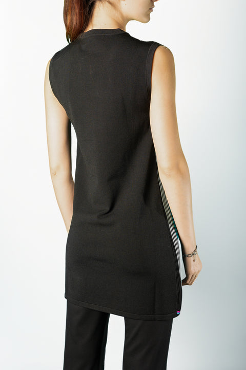 DIANE VON FURSTENBERG SHORT SLEEVELESS RIBBED DRESS