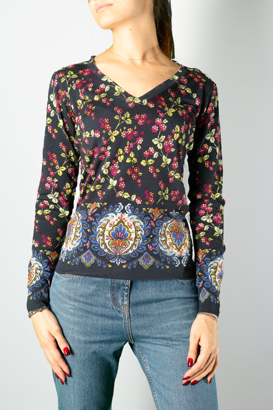 ETRO MAGLIA VISCOSA STAMPA MORE