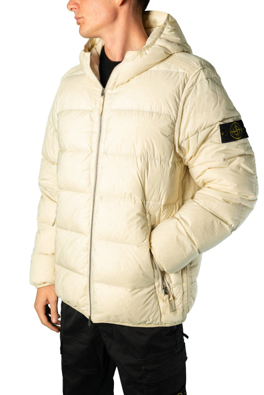 STONE ISLAND PIUMINO CAPPUCCIO NYLON LOGO